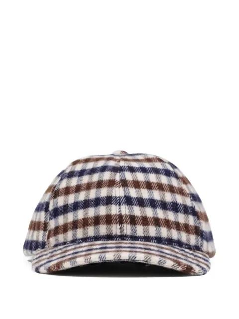 checked cap by AQUASCUTUM