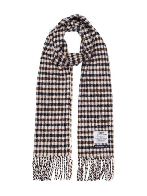 checked fringed scarf by AQUASCUTUM