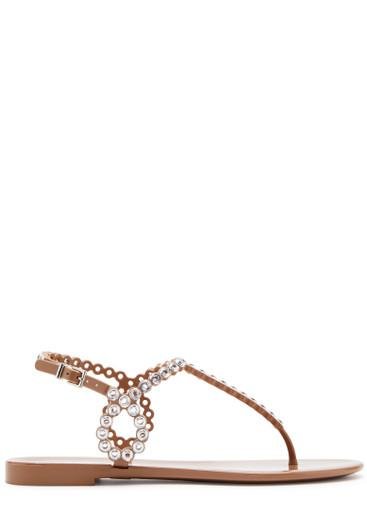 Almost Bare embellished rubber sandals by AQUAZZURA