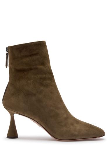 Amore 75 suede ankle boots by AQUAZZURA