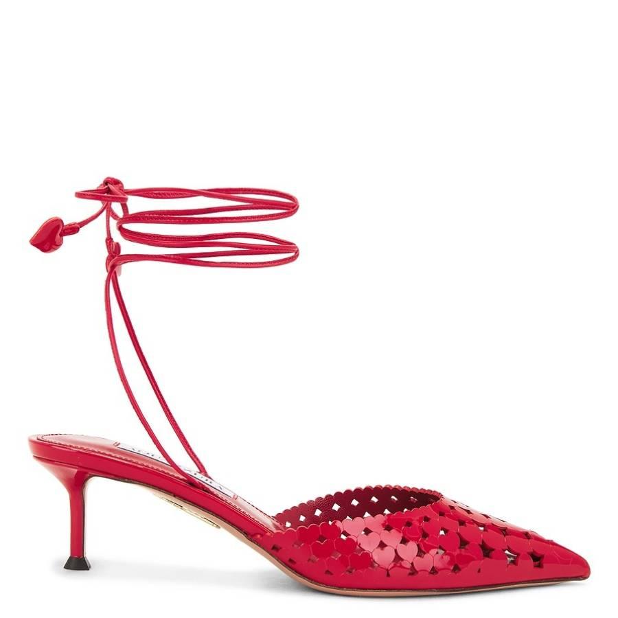 Aquazzura Amourose 50 Leather Pumps by AQUAZZURA