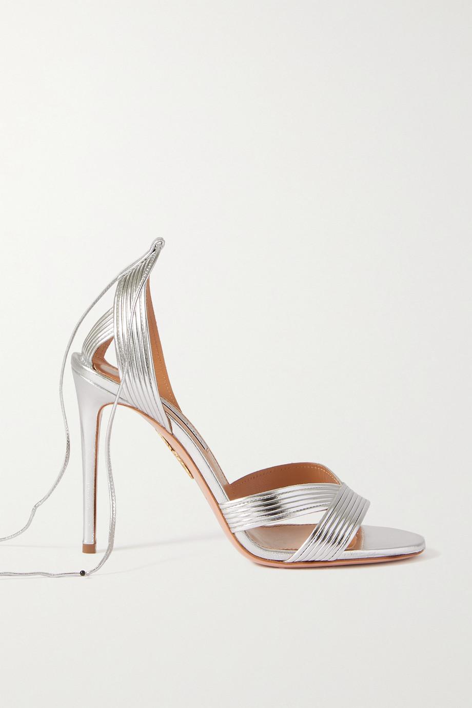 Ari 105 metallic leather sandals by AQUAZZURA
