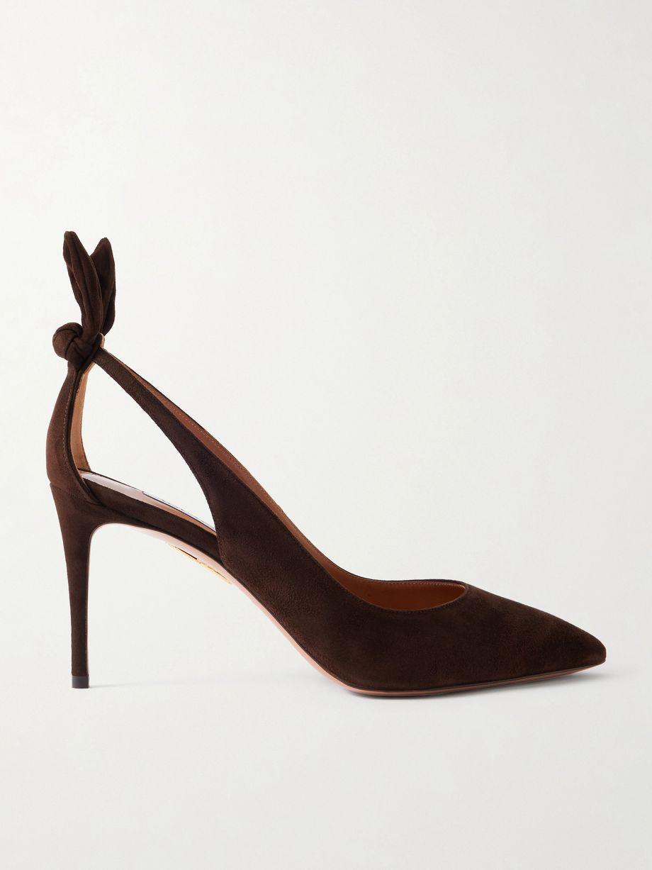 Bow Tie 85 suede pumps by AQUAZZURA