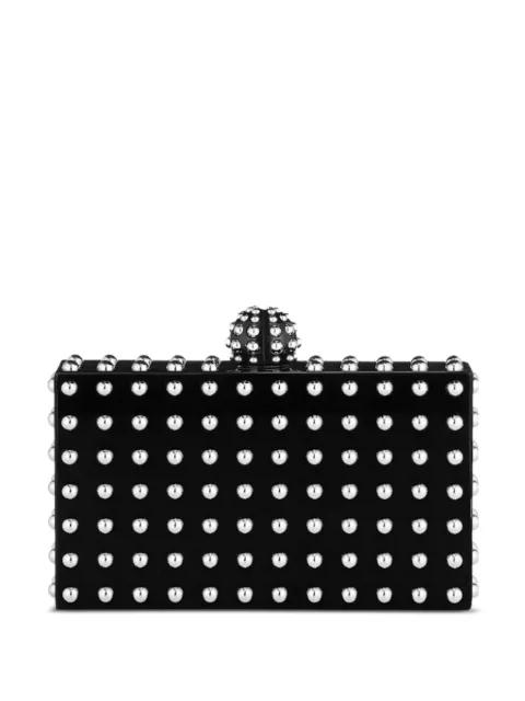 Cosmic studded clutch bag by AQUAZZURA