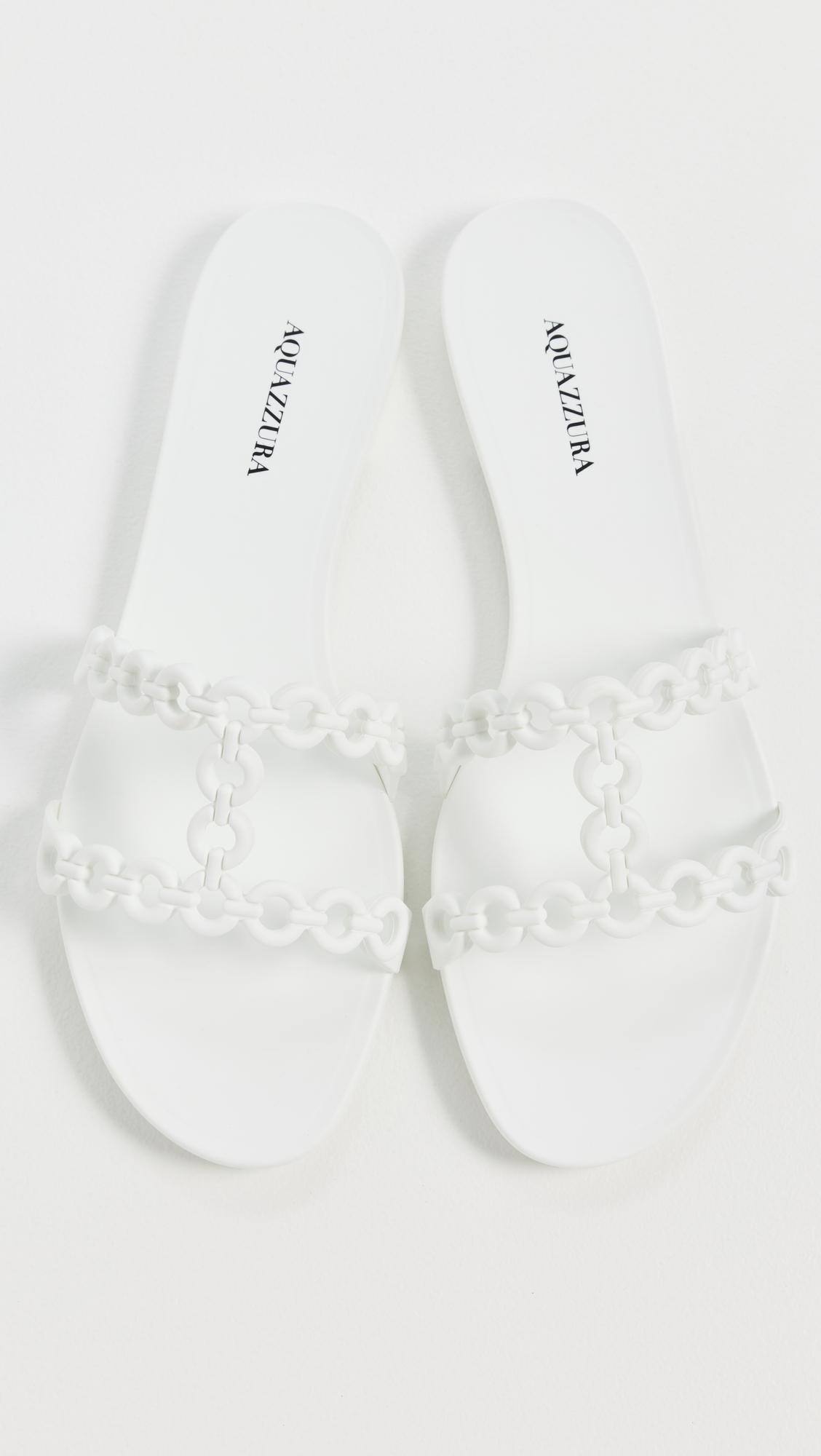 Infinity Chain Jelly Sandal Flats by AQUAZZURA