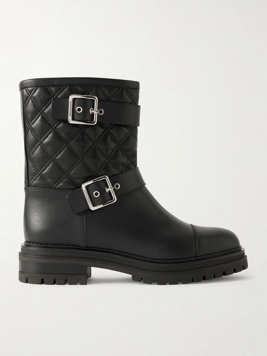Liam 30 buckled quilted leather ankle boots by AQUAZZURA