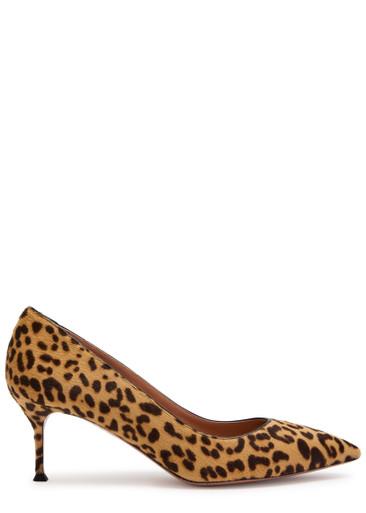 Purist 65 leopard-print leather pumps by AQUAZZURA