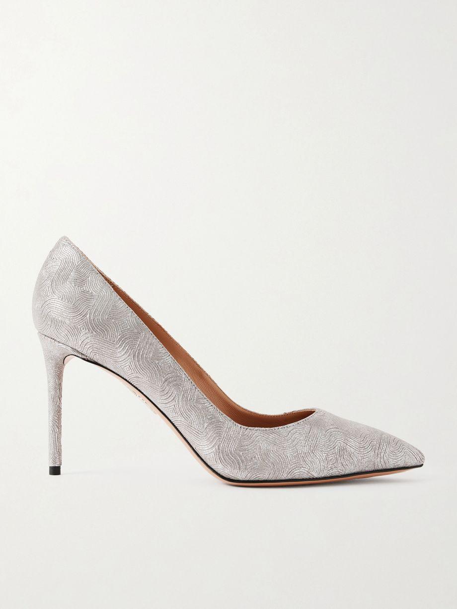 Purist 85 metallic leather pumps by AQUAZZURA