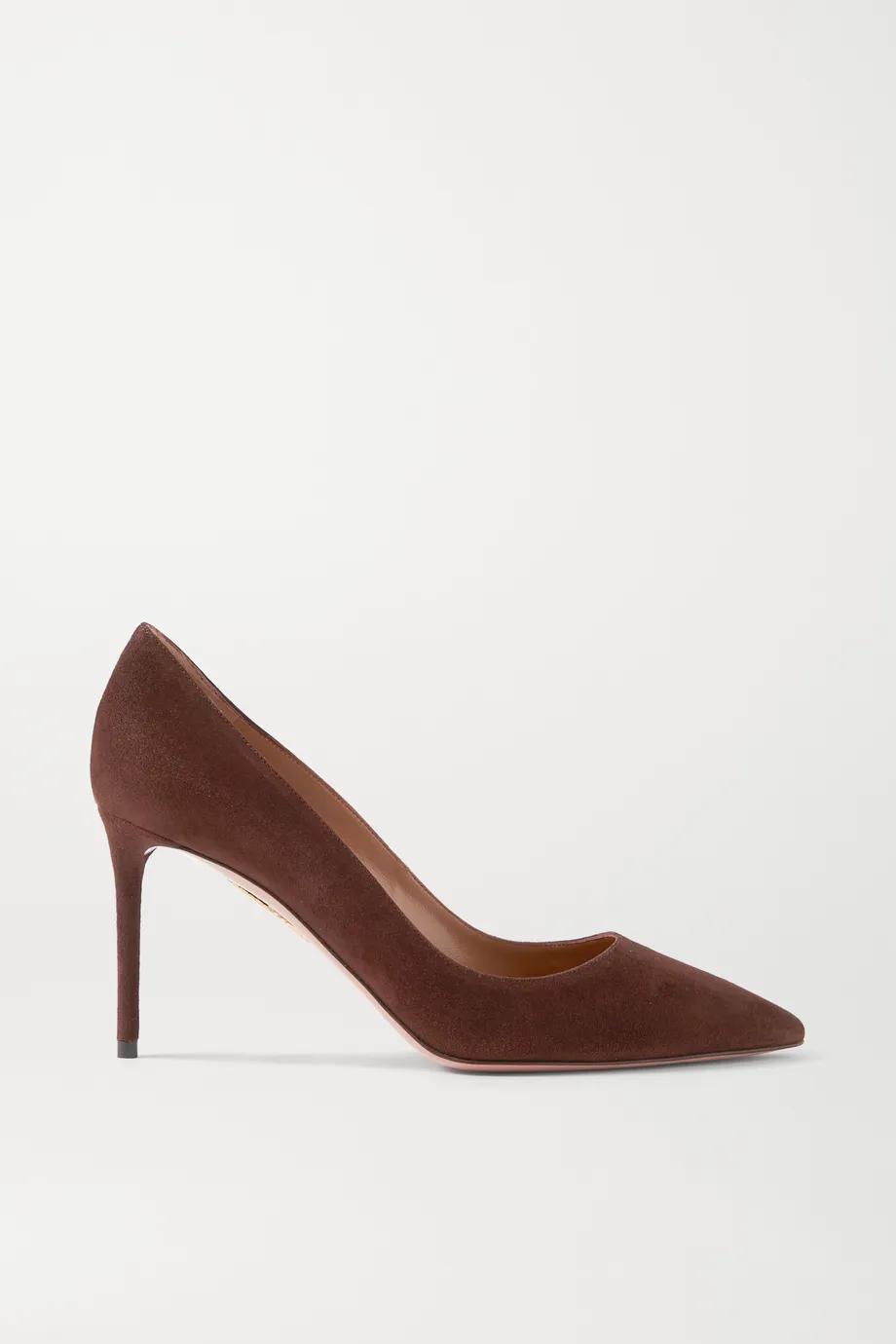 Purist 85 suede pumps by AQUAZZURA