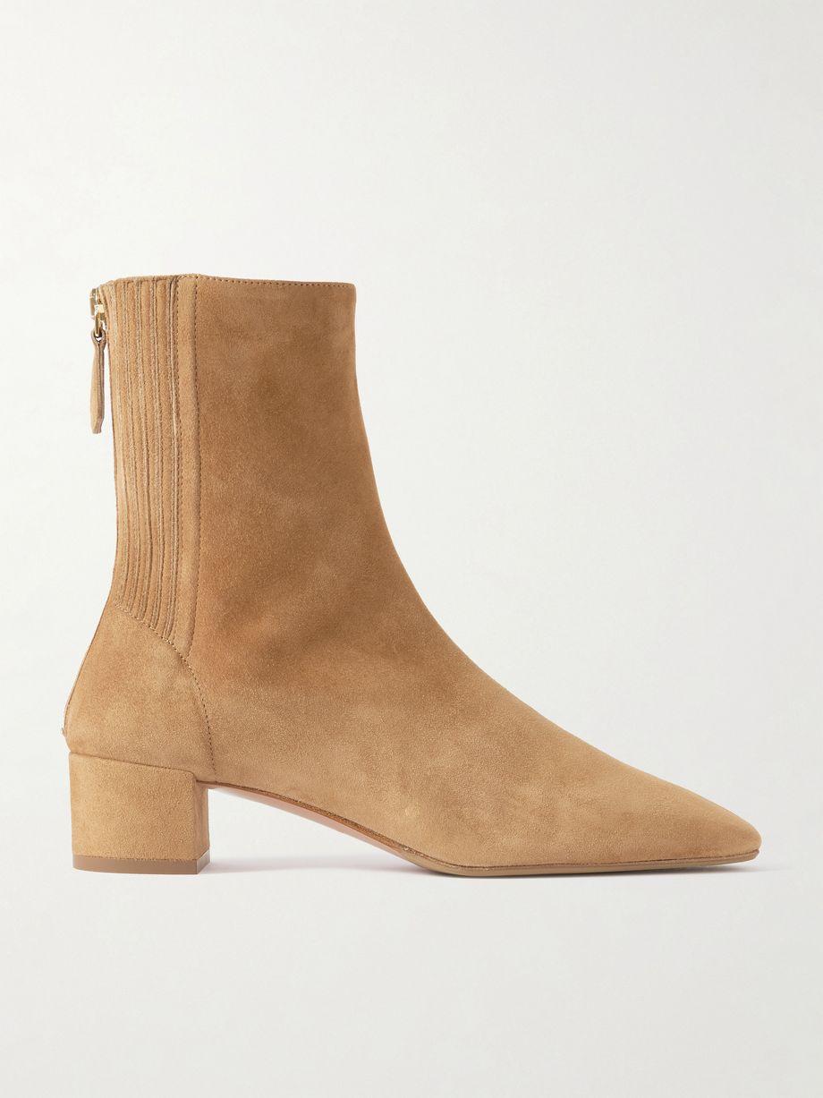 Saint Honoré 35 suede ankle boots by AQUAZZURA