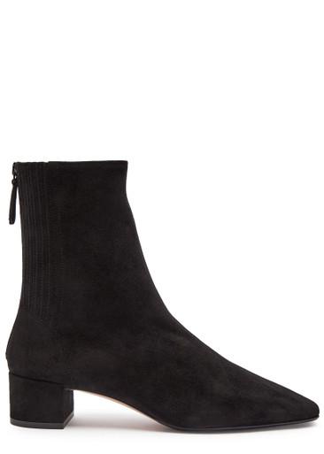 Saint Honore 35 suede ankle boots by AQUAZZURA