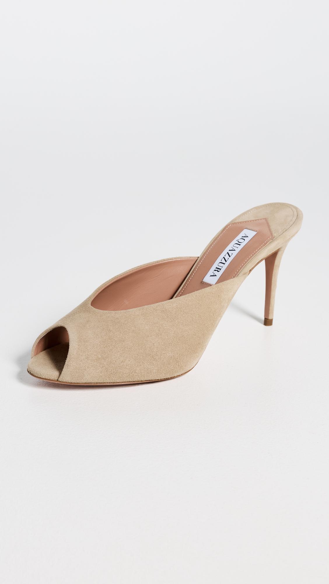 Secret Peep Toe Mule Heels by AQUAZZURA