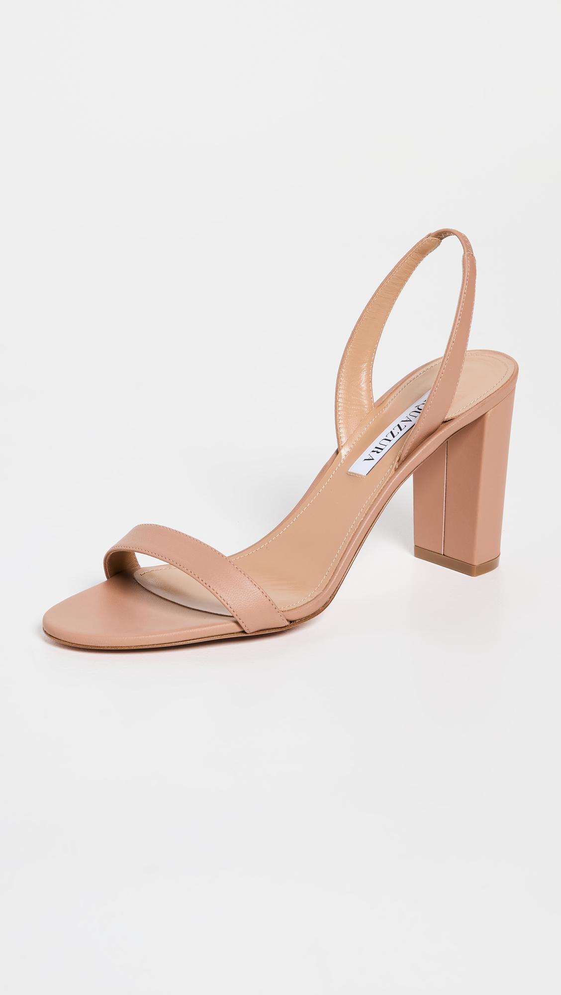 So Nude Block Sandals 85 by AQUAZZURA