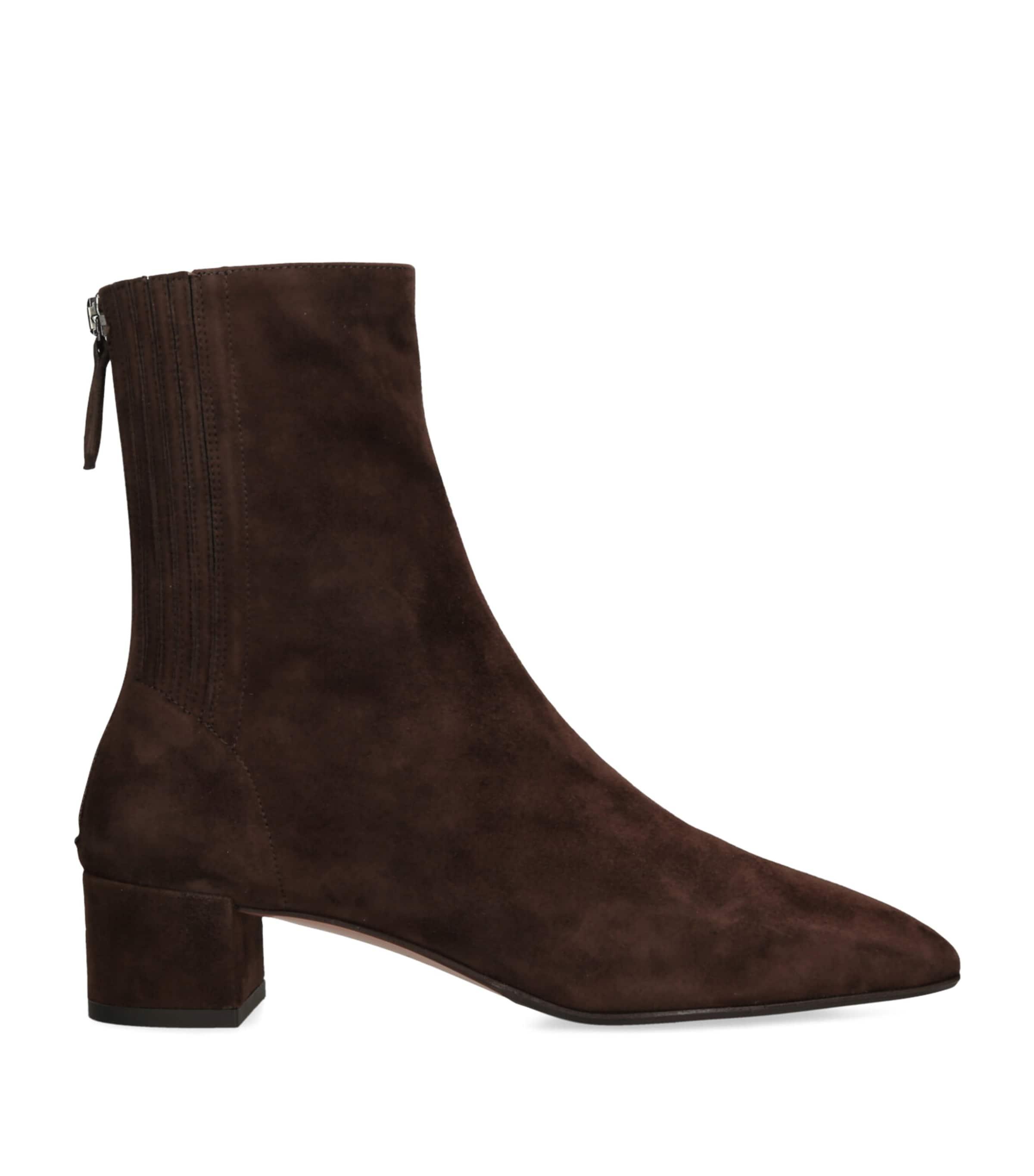 Suede Saint Honor Ankle Boots 35 by AQUAZZURA