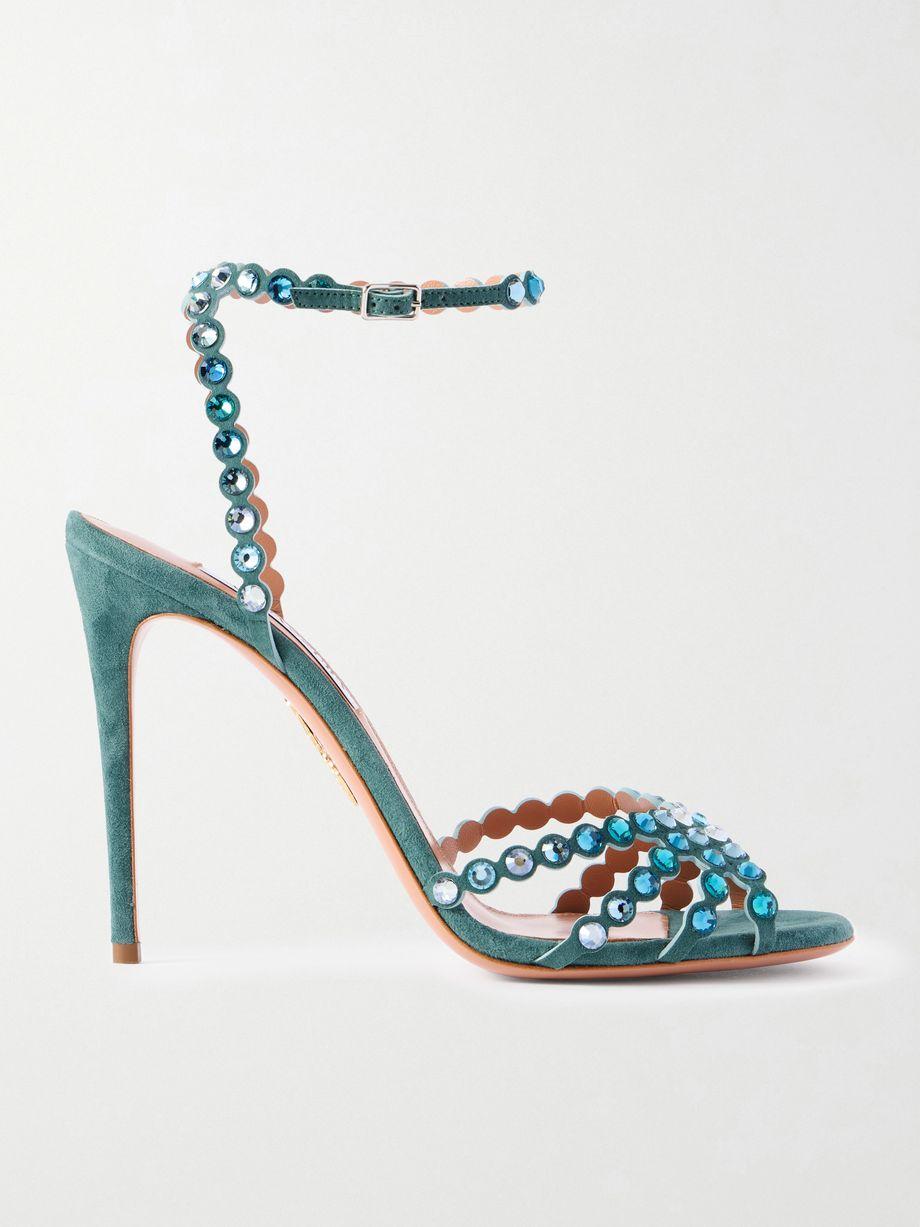 Tequila 105 crystal-embellished leather sandals by AQUAZZURA