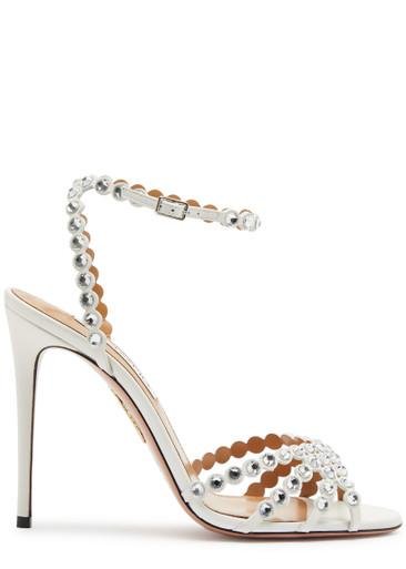 Tequila 105 embellished leather sandals by AQUAZZURA