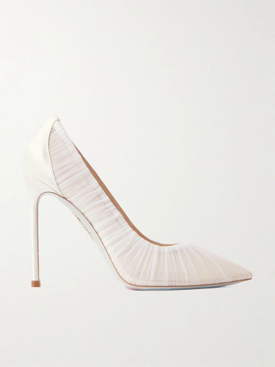 Voile 105 tulle and satin pumps by AQUAZZURA