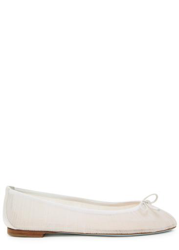 Voile mesh and satin ballet flats by AQUAZZURA