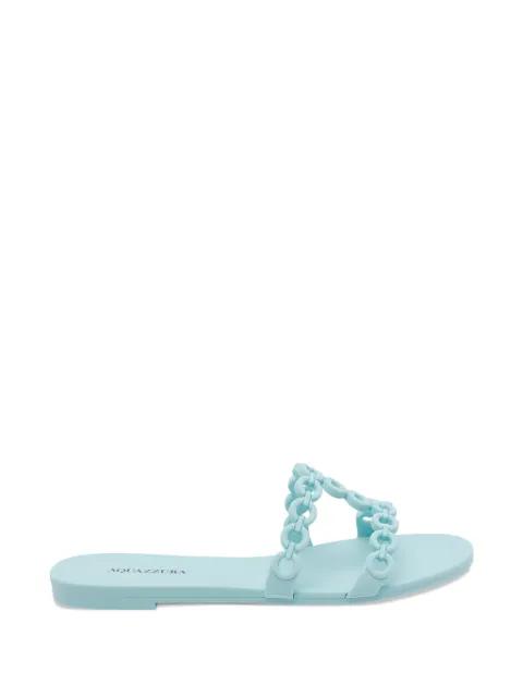 chain round-toe slides by AQUAZZURA
