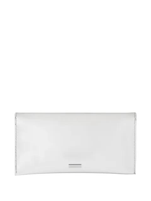 metallic-leather clutch bag by AQUAZZURA
