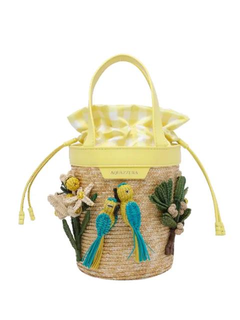 mini Birdsong bucket bag by AQUAZZURA