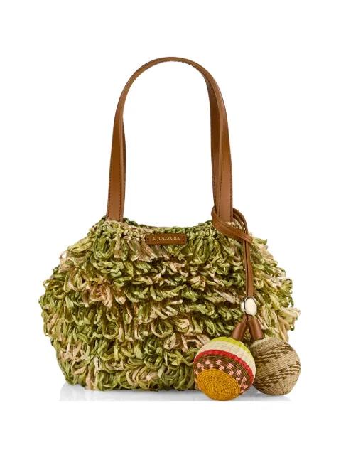 mini Pom Pom tote bag by AQUAZZURA