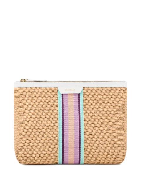 raffia stripe clutch bag by AQUAZZURA