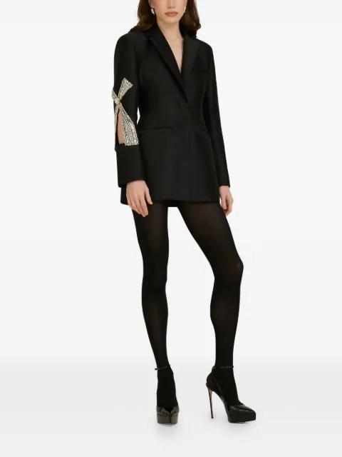 bow-embellished blazer by ARAFTU
