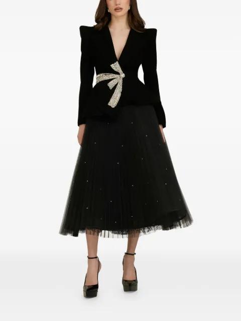 bow-embellished suit by ARAFTU