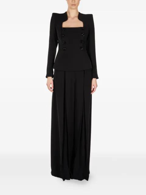 button-embellished straight jumpsuit by ARAFTU