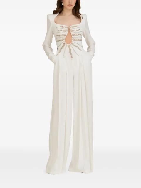 embellished long-sleeve jumpsuit by ARAFTU