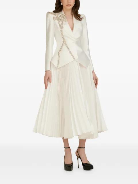 embellished pleated-skirt suit by ARAFTU