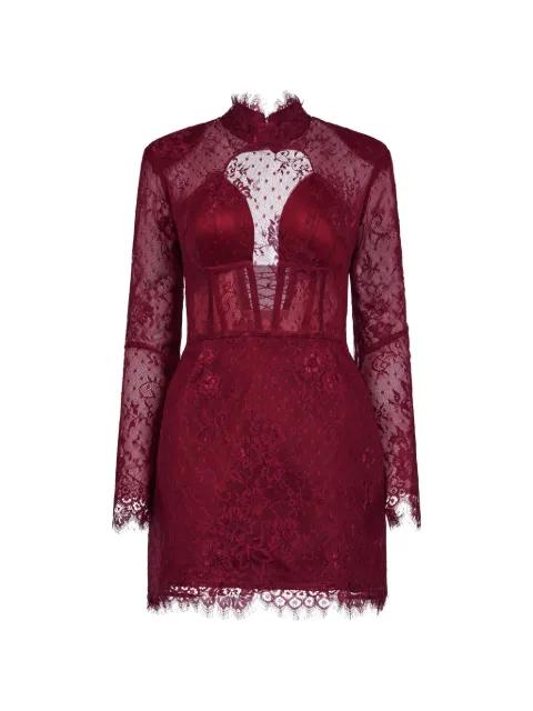 lace long-sleeve dress by ARAFTU