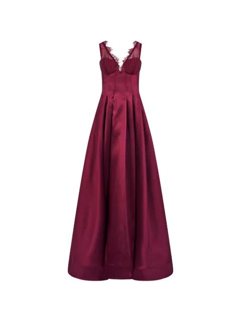 lace pleated dress by ARAFTU
