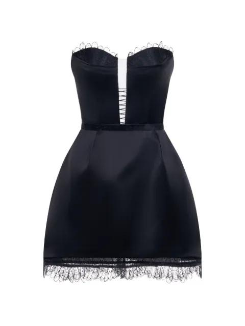 lace-trimmed strapless dress by ARAFTU