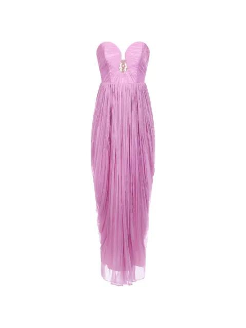 plissé-effect strapless dress by ARAFTU