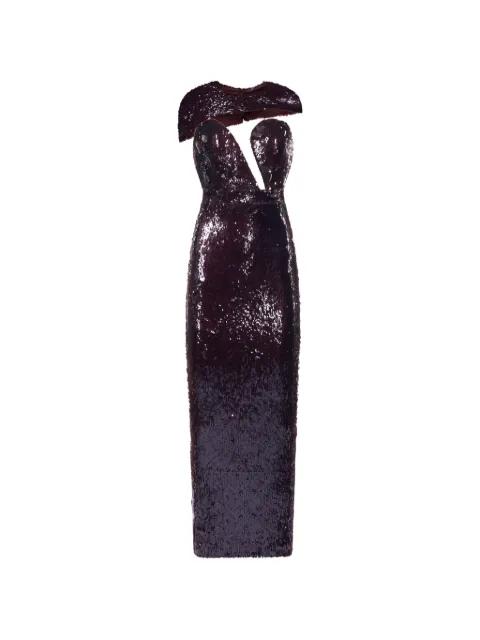 sequin-embellished cut-out dress by ARAFTU