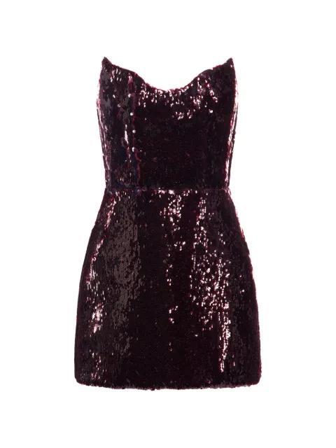 sequin-embellished strapless dress by ARAFTU