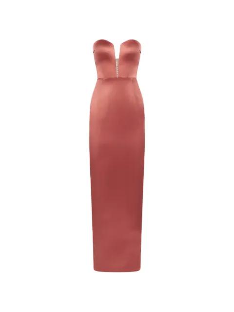 strapless lace-up dress by ARAFTU