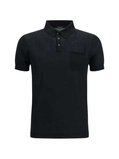 chest-pocket short-sleeve polo shirt by ARAGONA