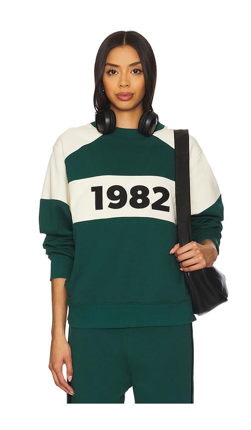 Araminta James 1982 Contrast Knit Sweater in Dark Green by ARAMINTA JAMES