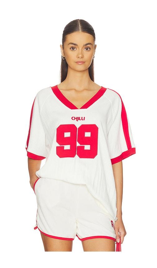 Araminta James Chilli 99 Waffle Tee in Cream by ARAMINTA JAMES