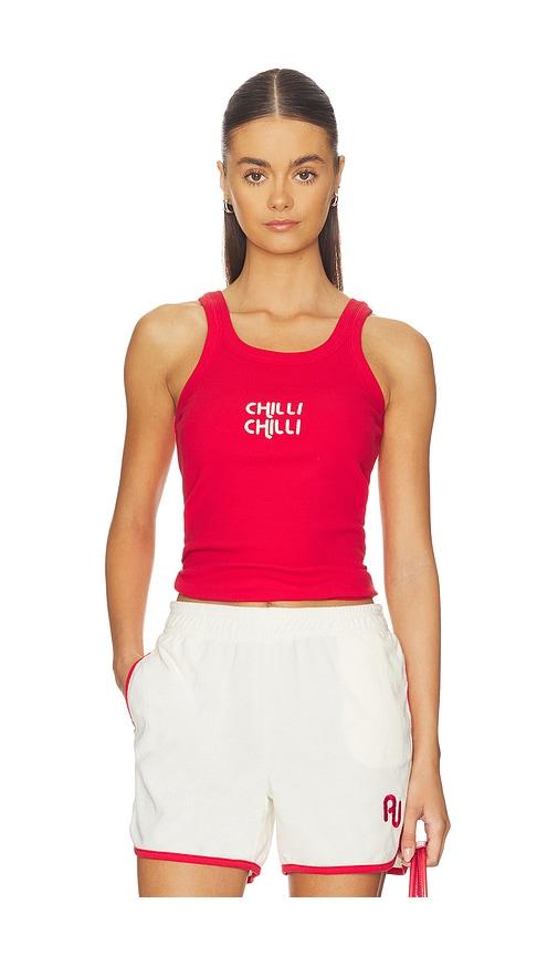 Araminta James Chilli Knit Tank Top in Red by ARAMINTA JAMES