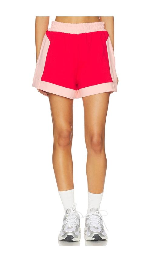 Araminta James Retro Track Short in Red,Pink by ARAMINTA JAMES