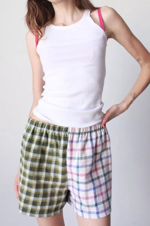 Vintage Reworked Flannel Pieced Shorts by ARC