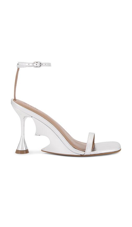 Arch NYC Lovestruck Heel in Metallic Silver by ARCH NYC