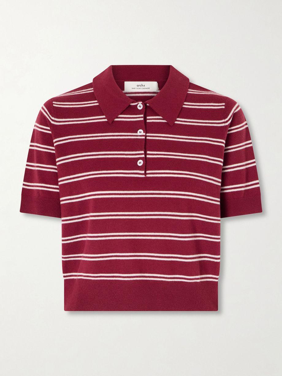 Octavia cropped striped cashmere polo shirt by ARCH4