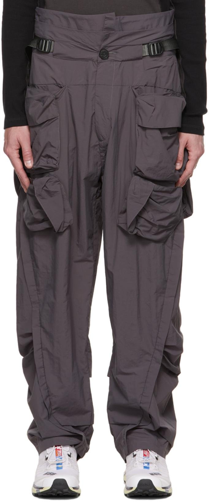 Gray Extended Waistband Cargo Pants by ARCHIVAL REINVENT