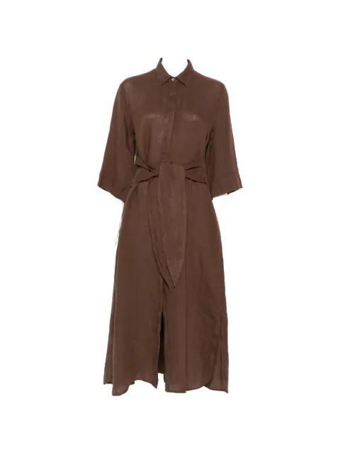 belted button-fastening midi dress by ARCHIVIO 67