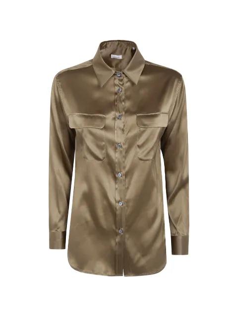 flap-pocket silk shirt by ARCHIVIO 67